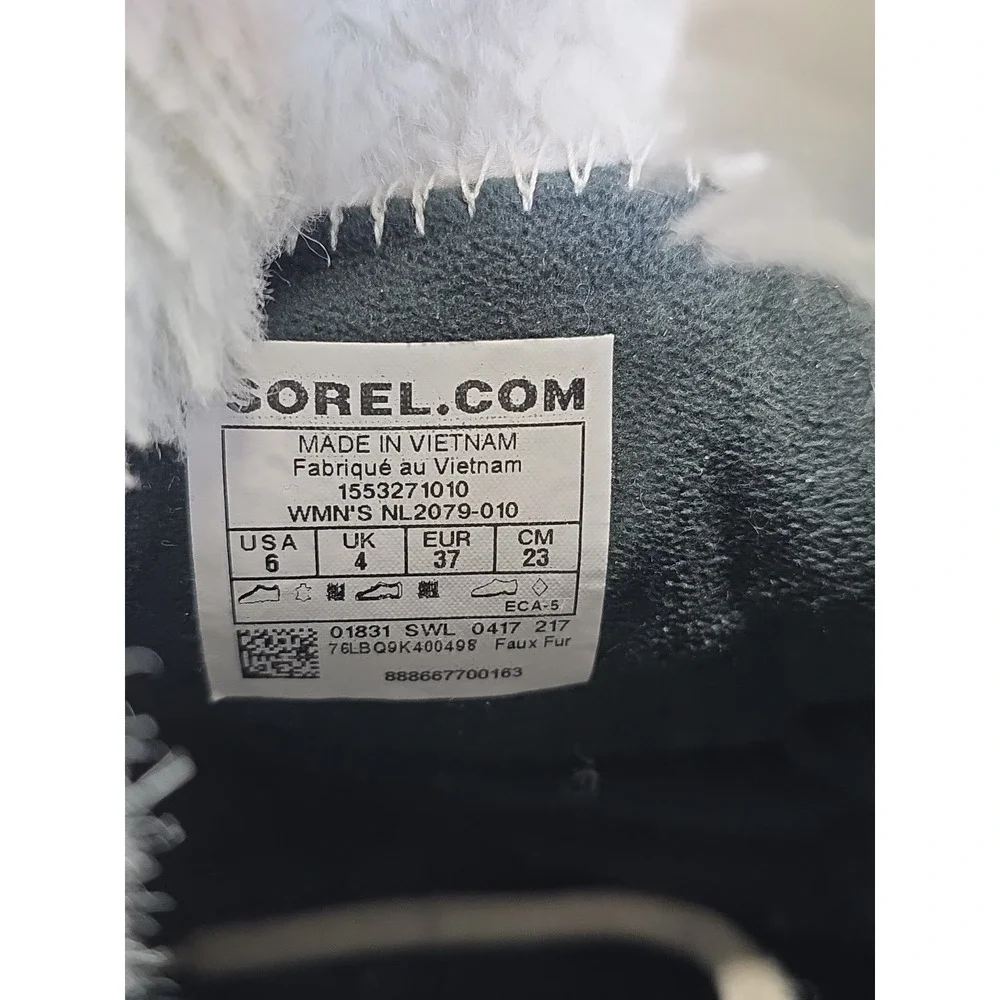 Sorel Womens Glacy Explorer Shortie Quarry Snow Boot Size 6 Black‎ Waterproof